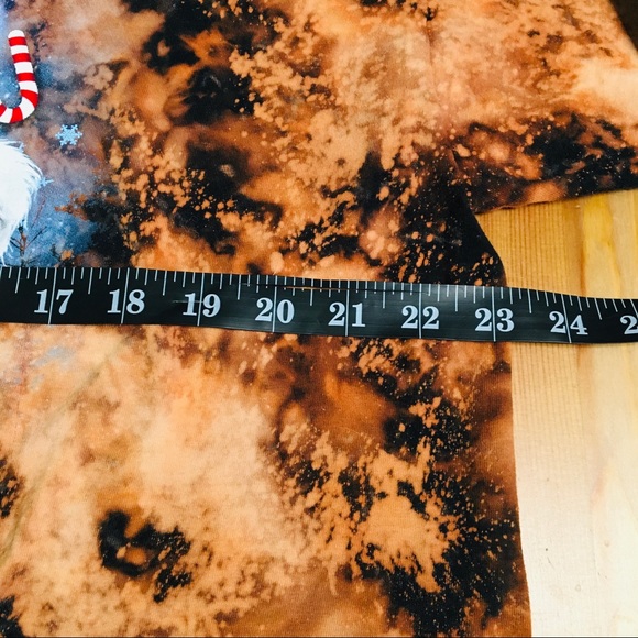 Christmas Cats Reverse Tie Dye Tee Shirt - Picture 6 of 8